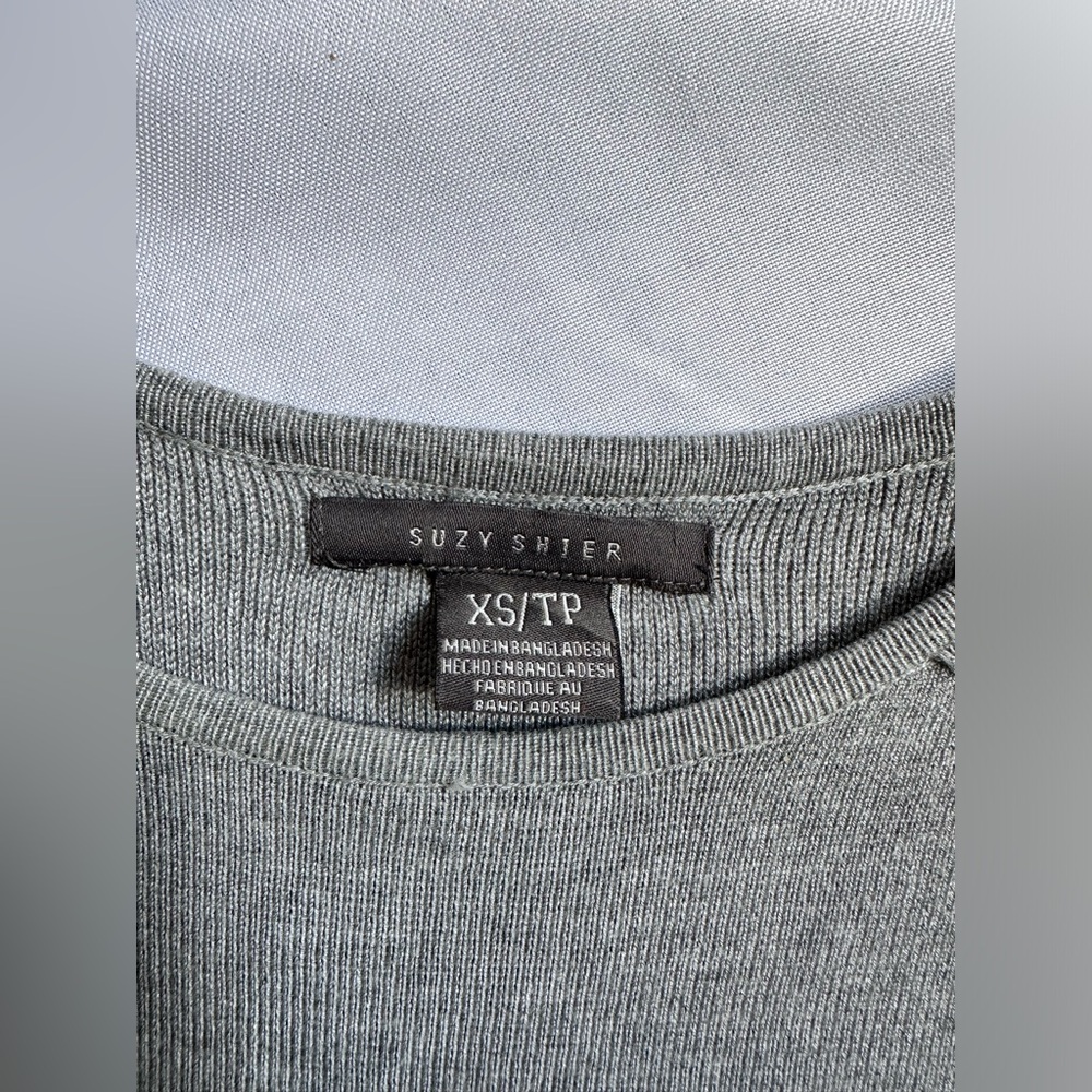SUZY SHIER Sweater Dress With Gold Button Detail - Picture 3 of 4